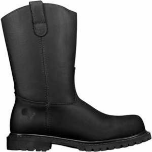 NEW BERRENDO men's wellington steel toe work boots in black